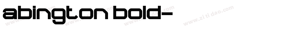abington bold字体转换